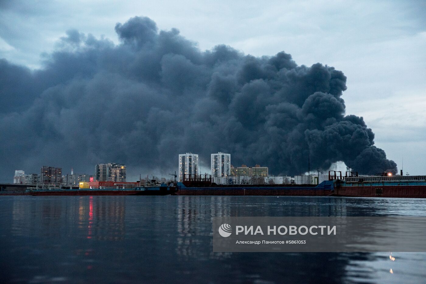 Пожар на заводе "Красмаш" в Красноярске