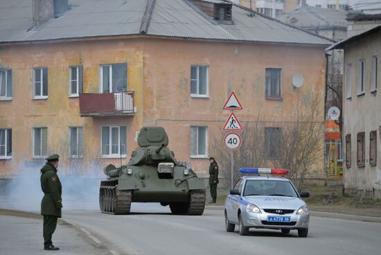 Репетиция парада Победы в Верхней Пышме