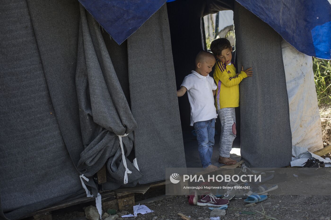 Лагерь беженцев "Мориа" в Греции