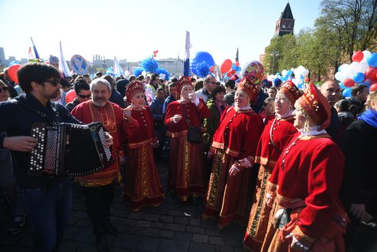 Первомайская демонстрация на Красной площади