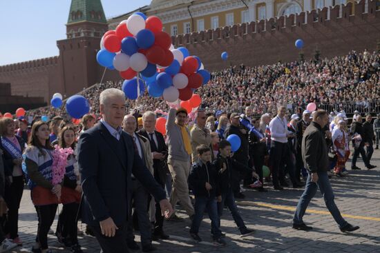 Первомайская демонстрация на Красной площади