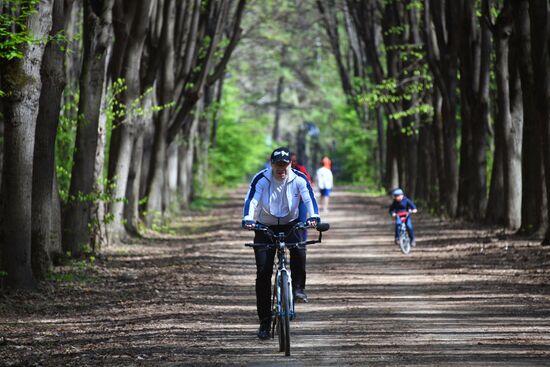 Отдых горожан в парках Москвы 
