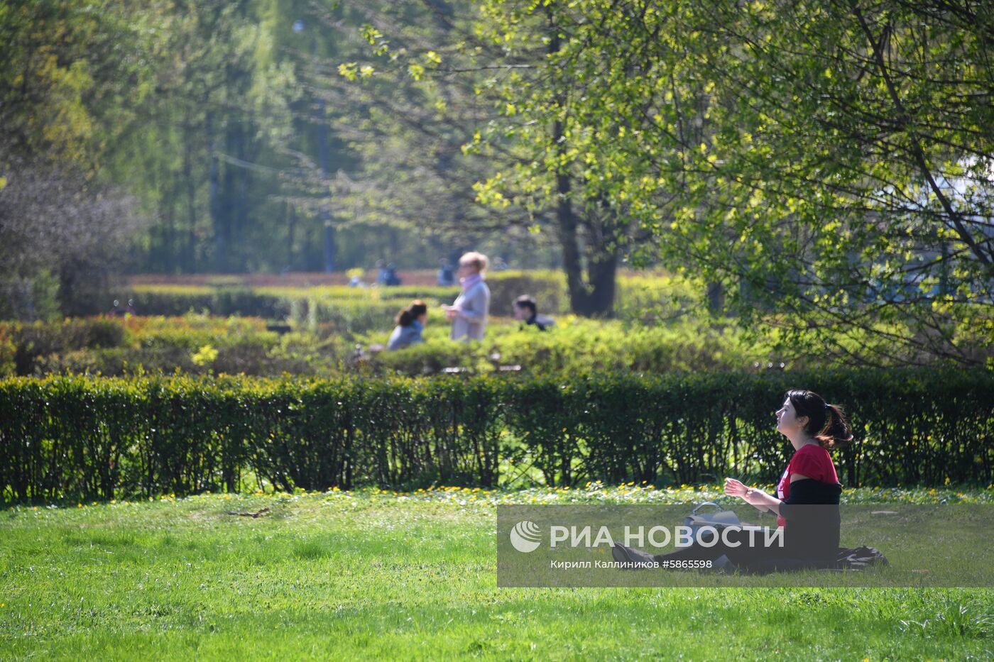 Отдых горожан в парках Москвы 