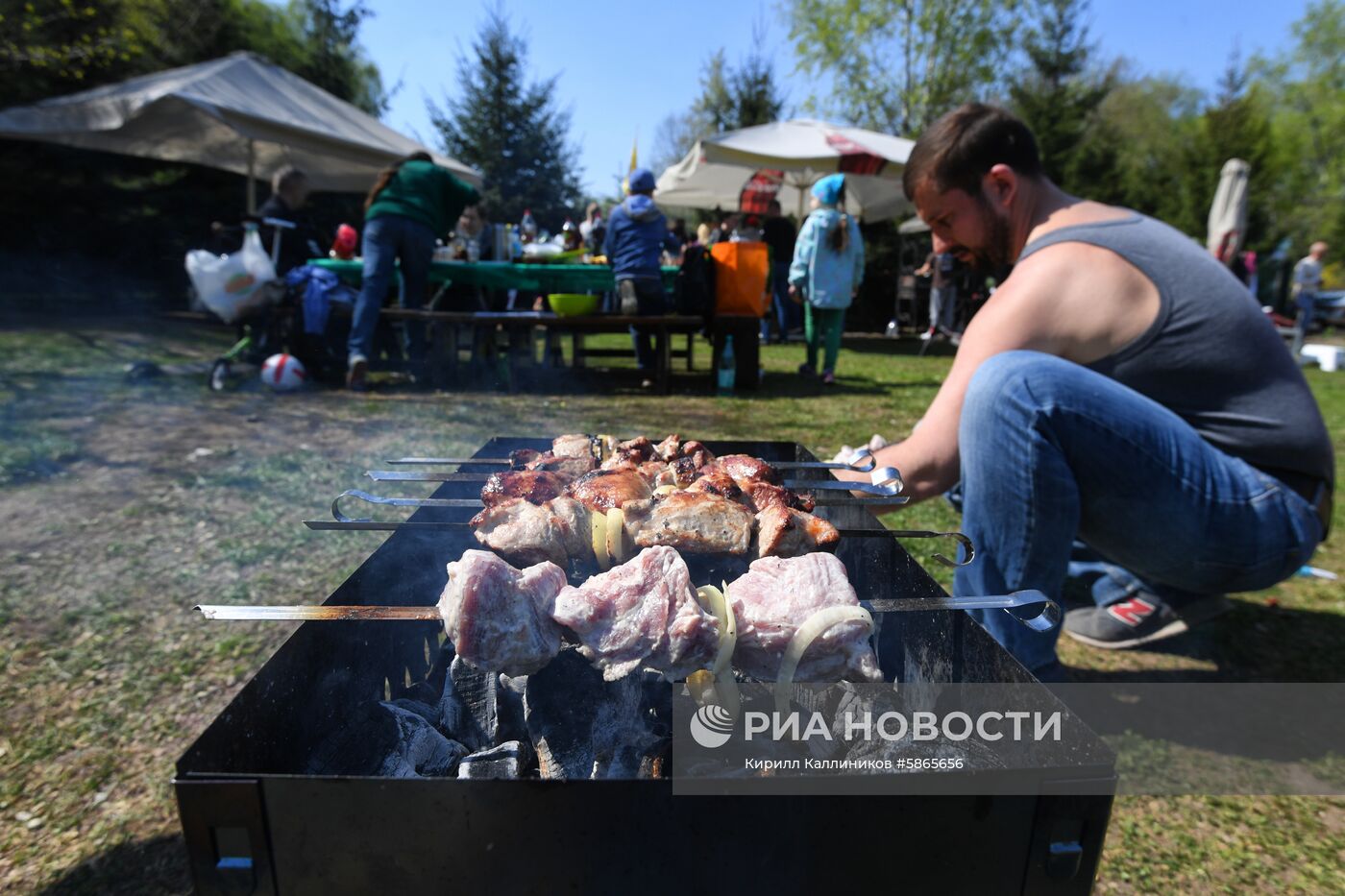 Отдых горожан в парках Москвы 