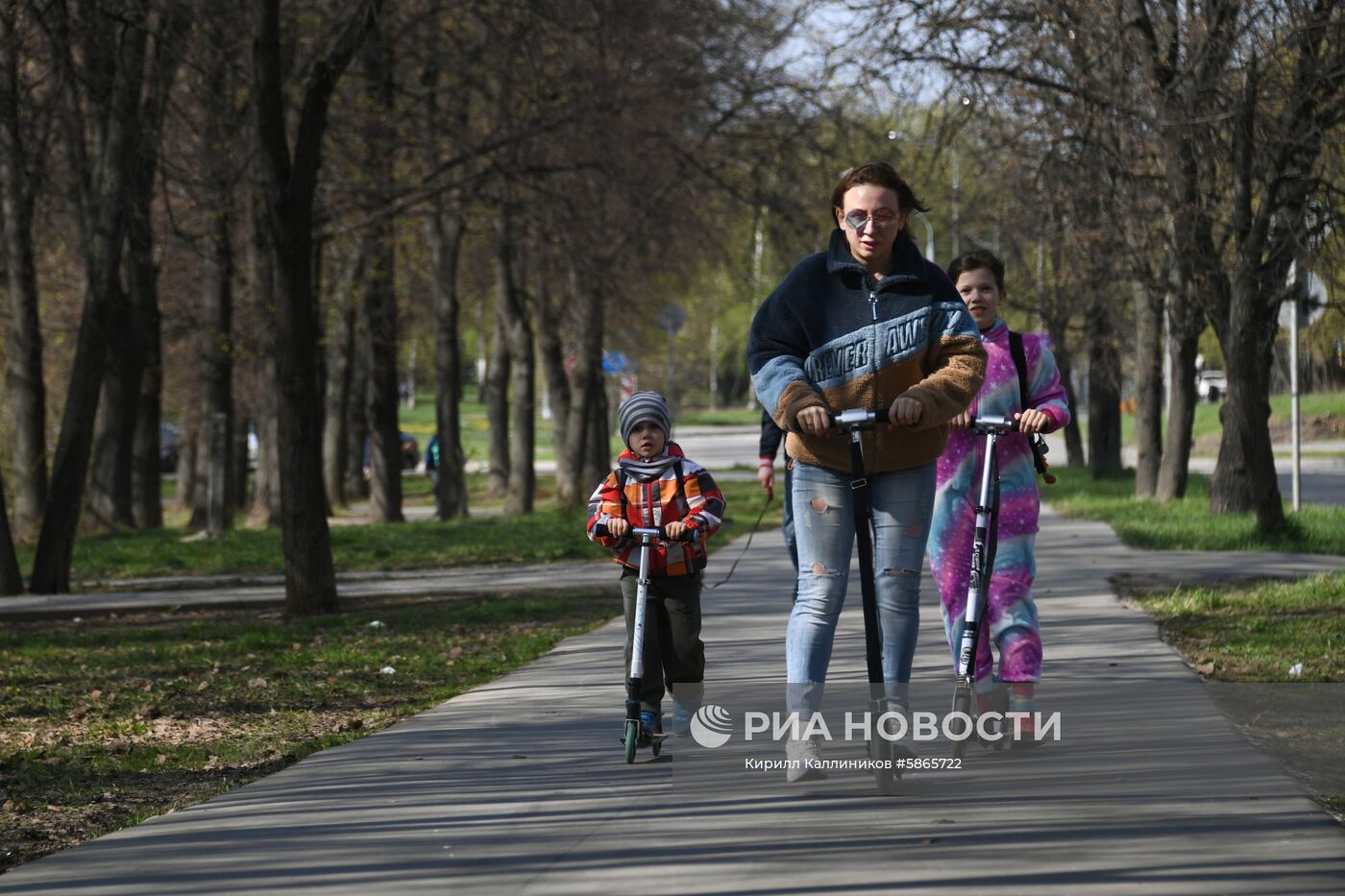 Отдых горожан в парках Москвы 