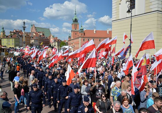 Марш против ЕС в Варшаве