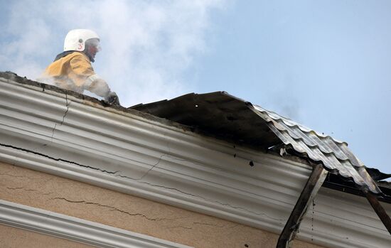 Пожар в здании русской школы в Сухуме