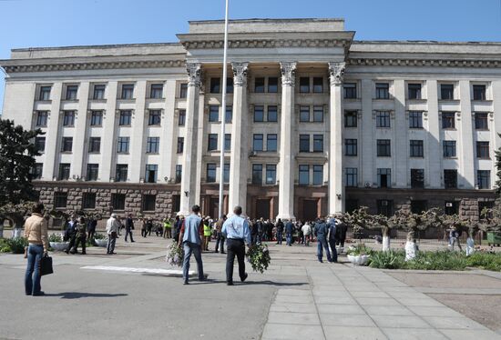 Траурные мероприятия в Одессе в память о событиях 2 мая 2014 года 