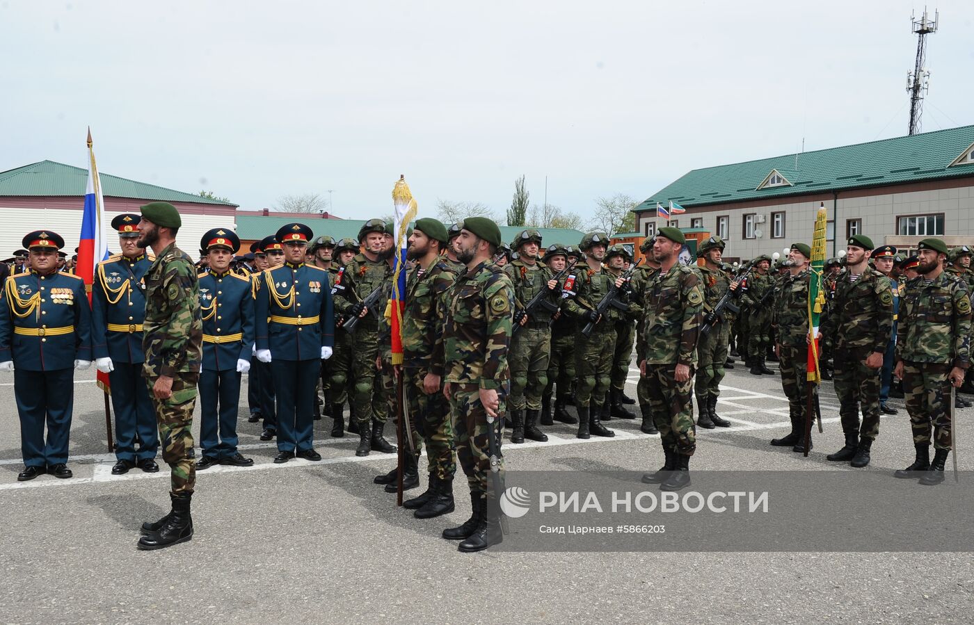 Репетиция парада Победы в Грозном