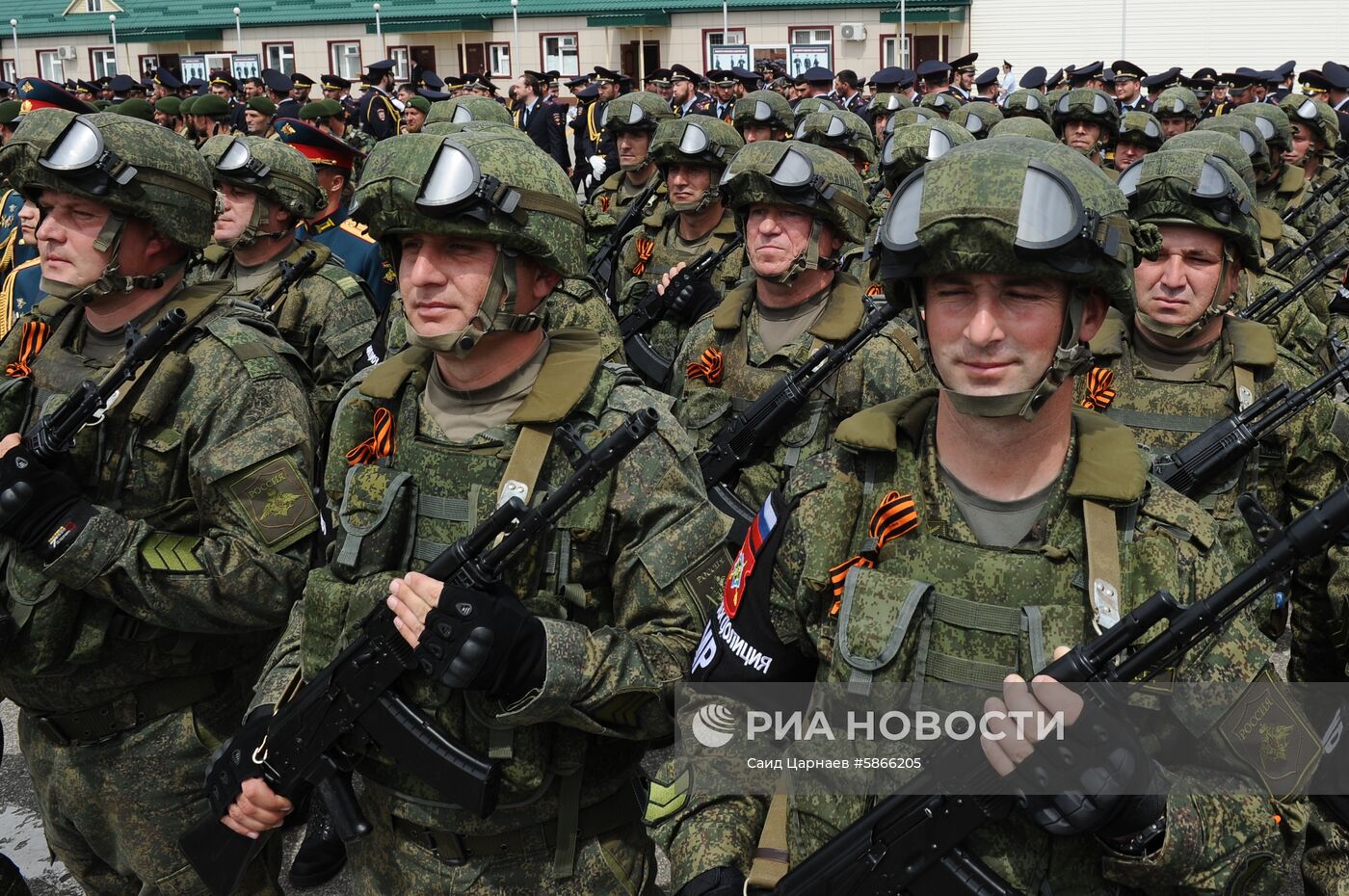 Репетиция парада Победы в Грозном