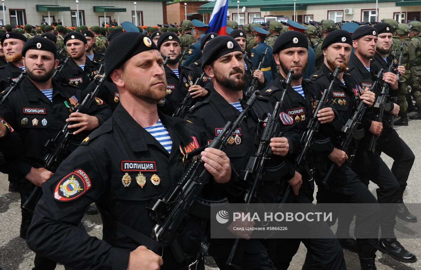 Репетиция парада Победы в Грозном