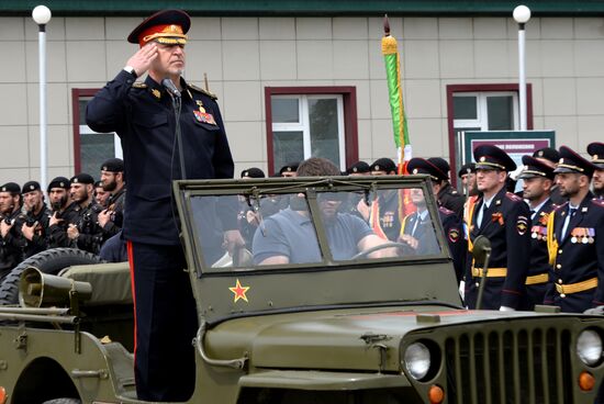 Репетиция парада Победы в Грозном