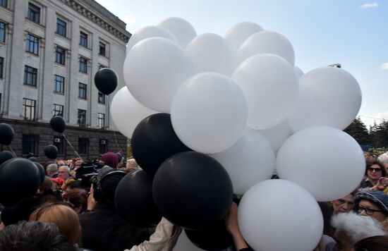 Траурные мероприятия в Одессе в память о событиях 2 мая 2014 года 