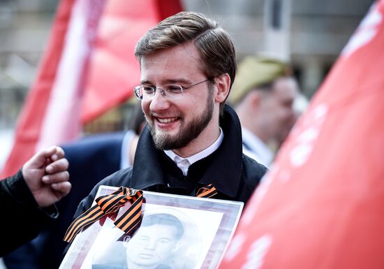 Акция "Бессмертный полк" в Риме