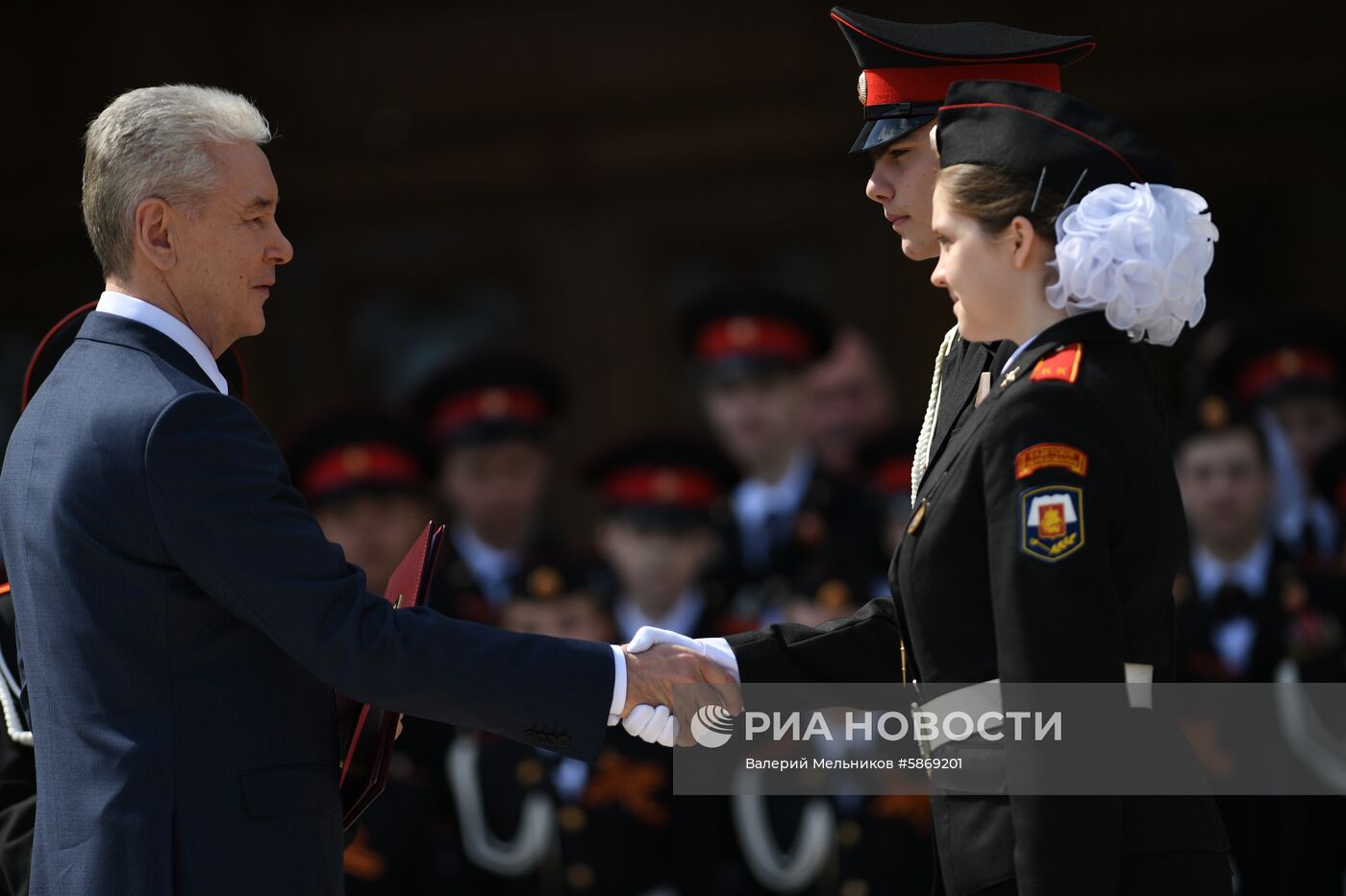 Парад кадетов на Поклонной горе