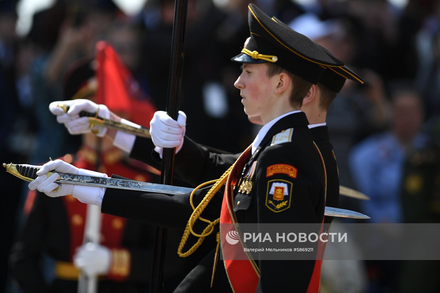 Парад кадетов на Поклонной горе
