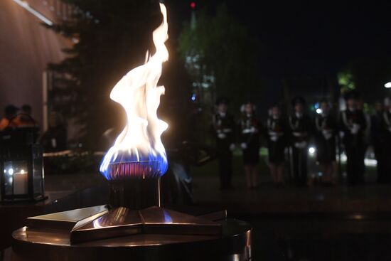 Профилактика горелки Вечного огня в Александровском саду