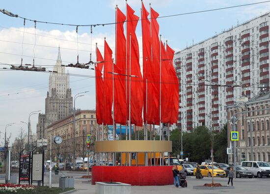 Украшение Москвы ко Дню Победы