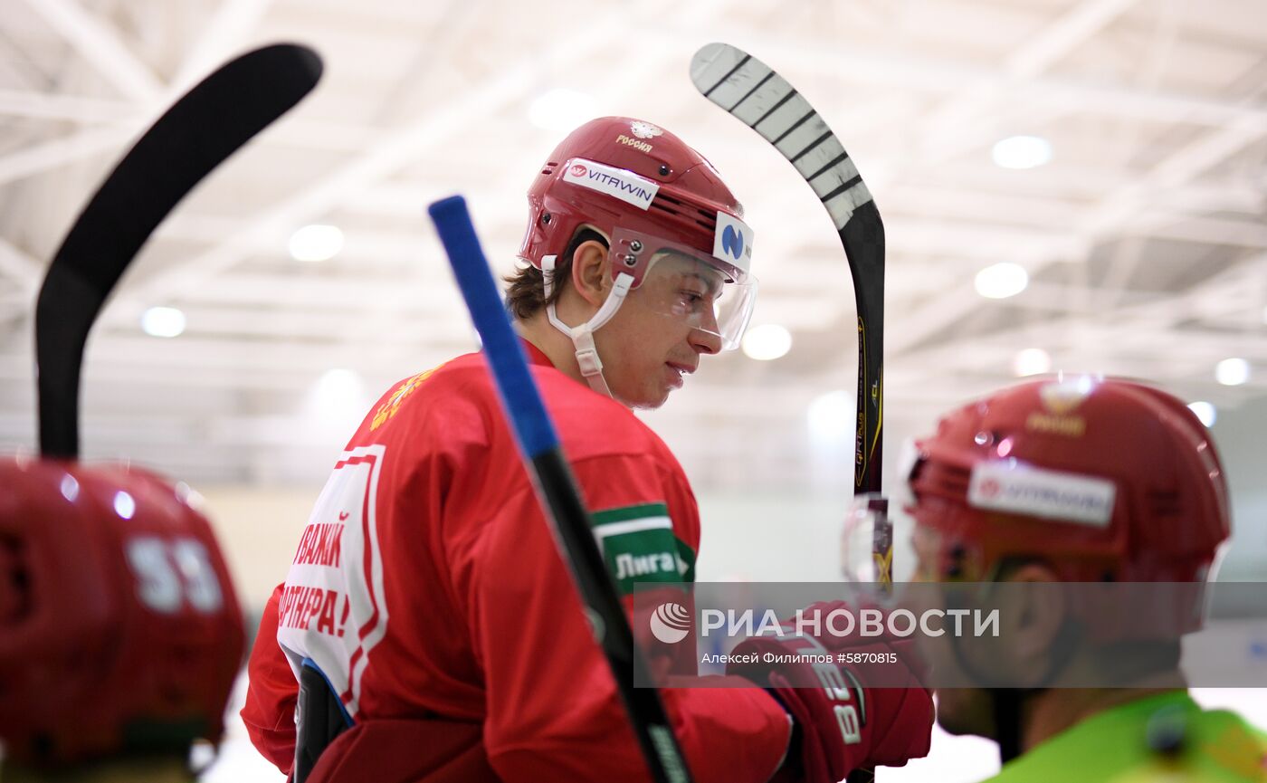 Хоккей. Тренировка сборной России