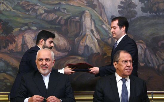 Встреча глав МИД РФ и Ирана С. Лаврова и М. Д. Зарифа