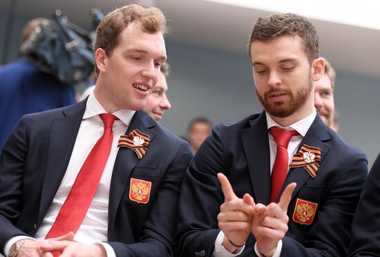 Презентация сборной России по хоккею перед ЧМ-2019