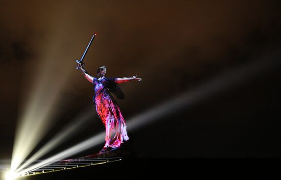 Акция "Свет Великой Победы" на Мамаевом кургане