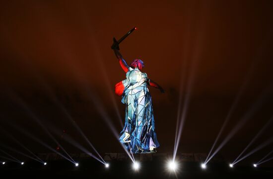 Акция "Свет Великой Победы" на Мамаевом кургане