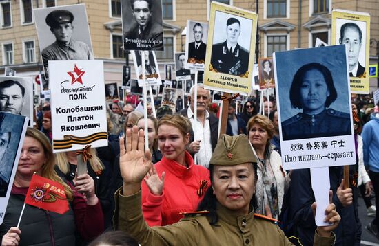 Акция "Бессмертный полк" в регионах России