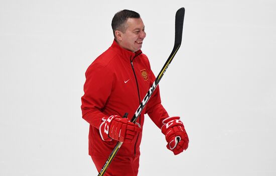 Хоккей. Чемпионат мира. Тренировка сборной России