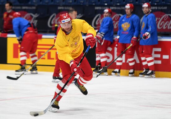 Хоккей. Чемпионат мира. Тренировка сборной России