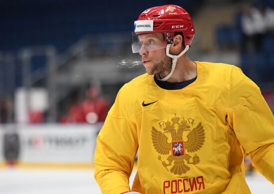 Хоккей. Чемпионат мира. Тренировка сборной России