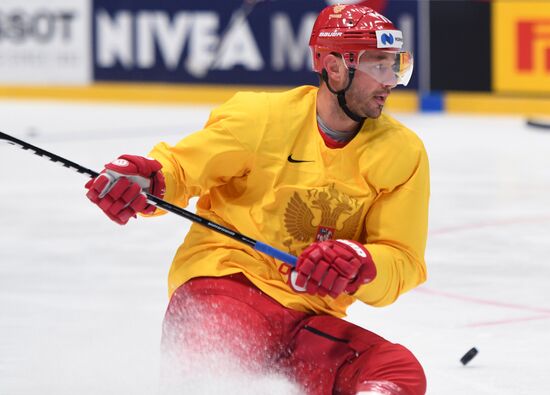 Хоккей. Чемпионат мира. Тренировка сборной России