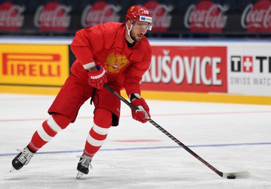 Хоккей. Чемпионат мира. Тренировка сборной России