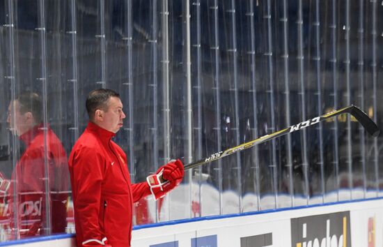 Хоккей. Чемпионат мира. Тренировка сборной России