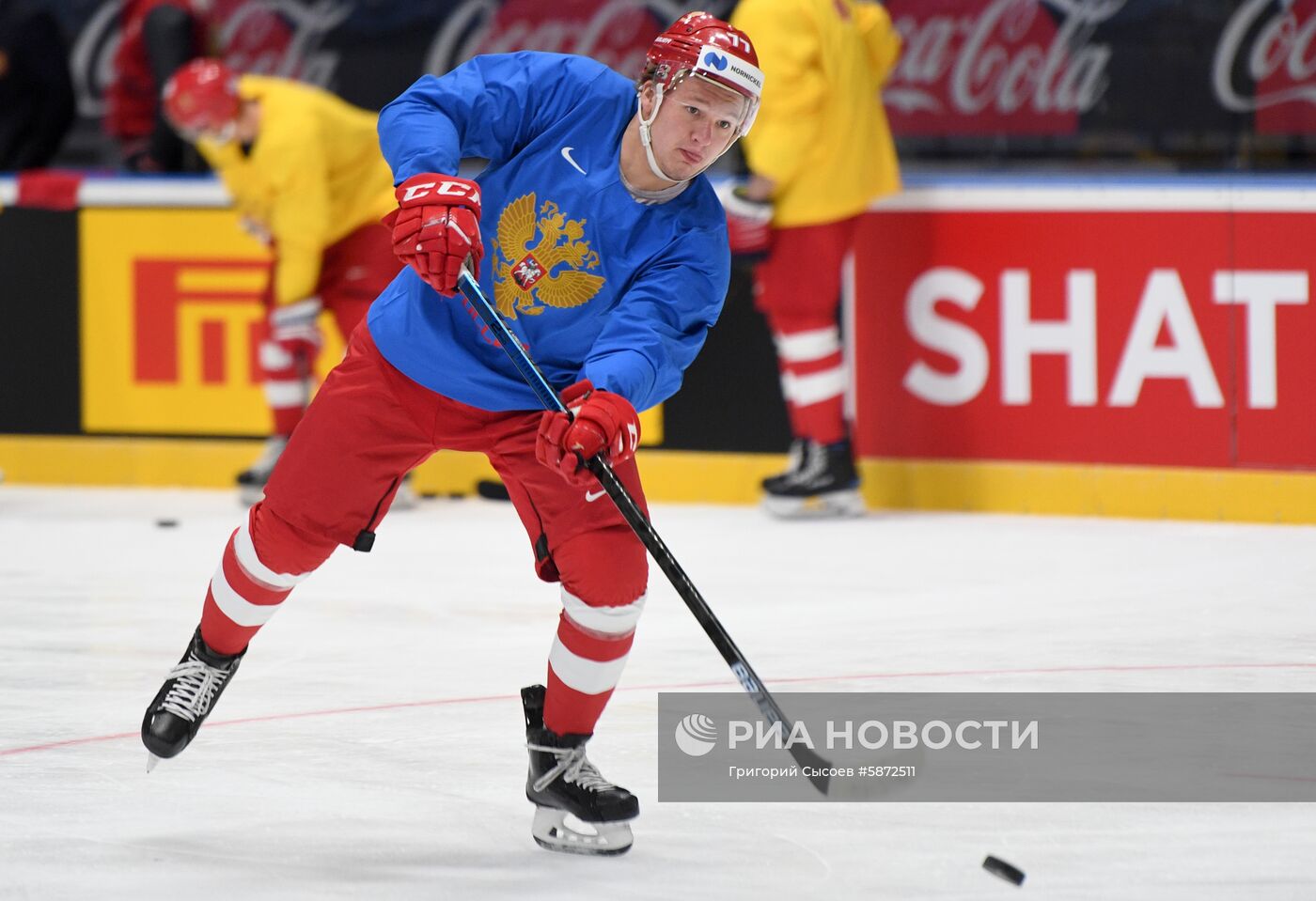 Хоккей. Чемпионат мира. Тренировка сборной России