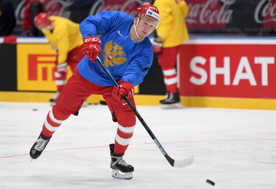 Хоккей. Чемпионат мира. Тренировка сборной России