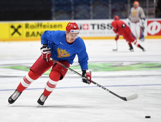 Хоккей. Чемпионат мира. Тренировка сборной России