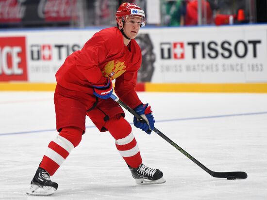 Хоккей. Чемпионат мира. Тренировка сборной России