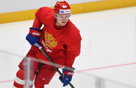 Хоккей. Чемпионат мира. Тренировка сборной России