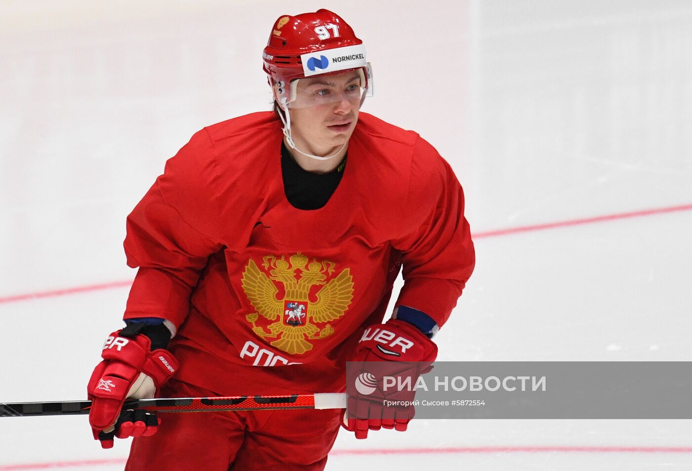 Хоккей. Чемпионат мира. Тренировка сборной России