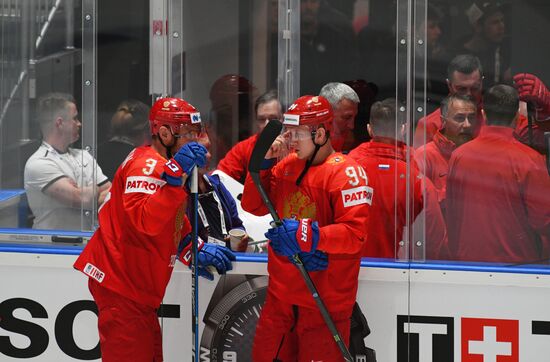 Хоккей. Чемпионат мира. Тренировка сборной России