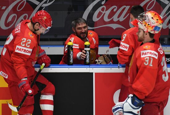 Хоккей. Чемпионат мира. Тренировка сборной России