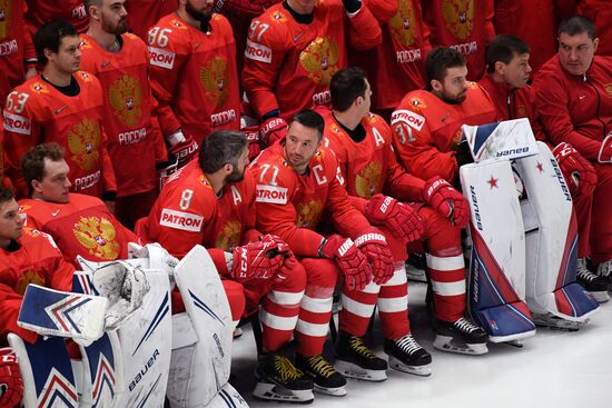 Хоккей. Чемпионат мира. Тренировка сборной России