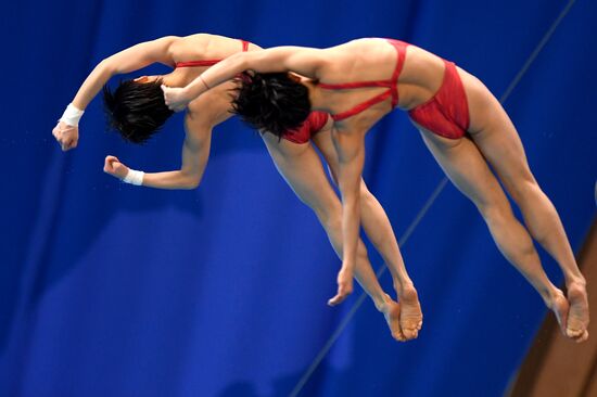 Прыжки в воду. Мировая серия FINA. Первый день 