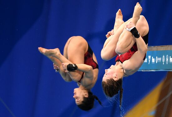 Прыжки в воду. Мировая серия FINA. Первый день 