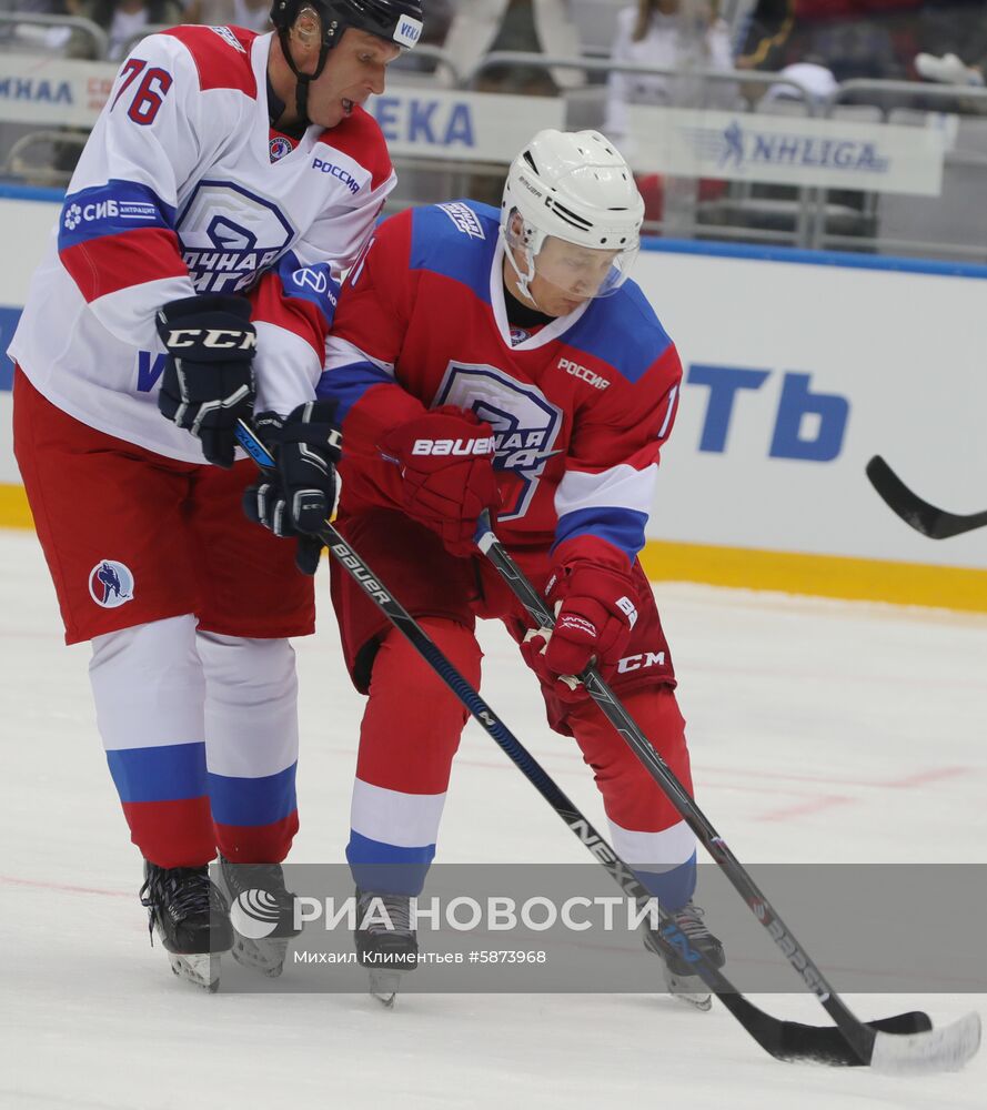 Президент РФ В. Путин принял участие в гала-матче Ночной хоккейной лиги