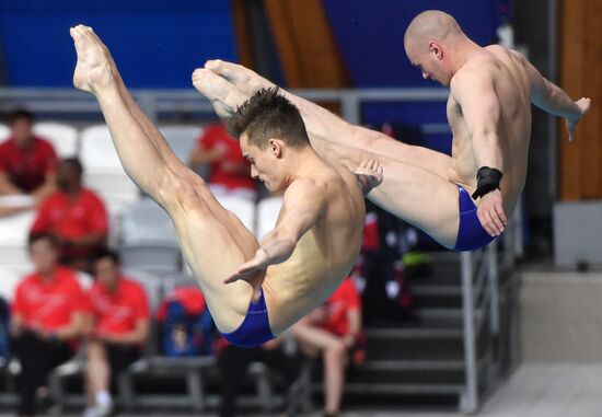 Прыжки в воду. Мировая серия FINA. Первый день 