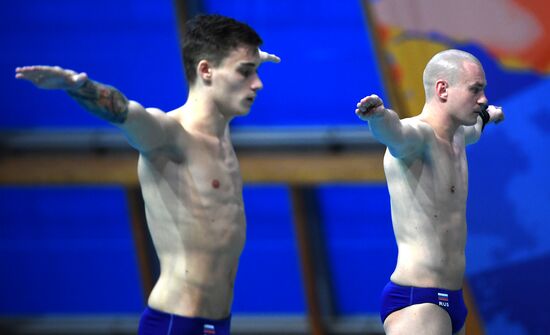 Прыжки в воду. Мировая серия FINA. Первый день 