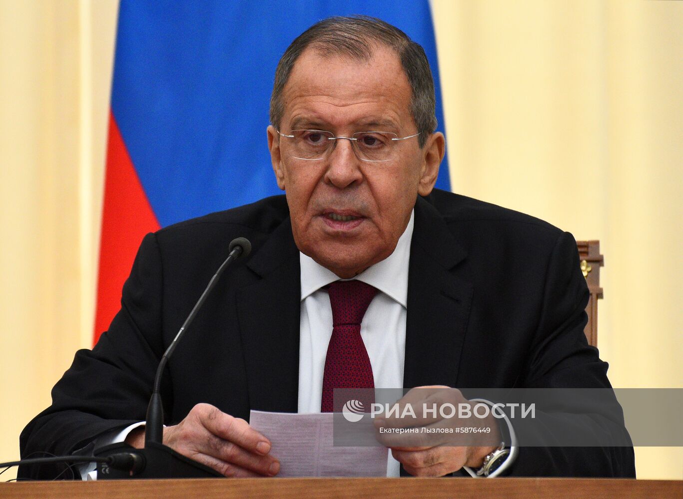 Встреча глав МИД РФ и Китая С. Лаврова и Ван И