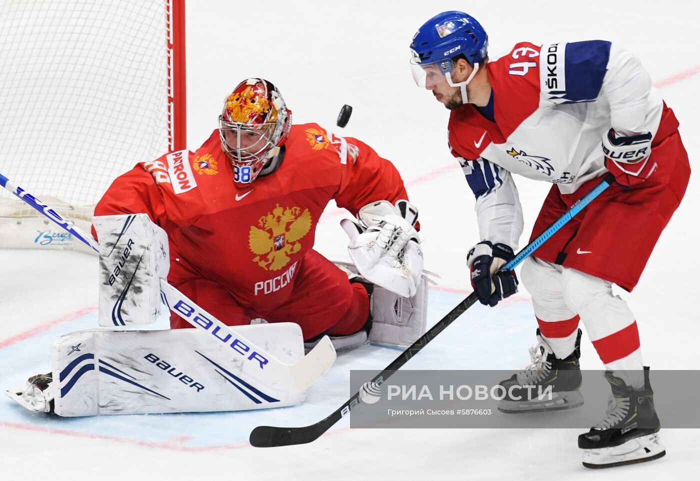 Хоккей. Чемпионат мира. Матч Россия - Чехия